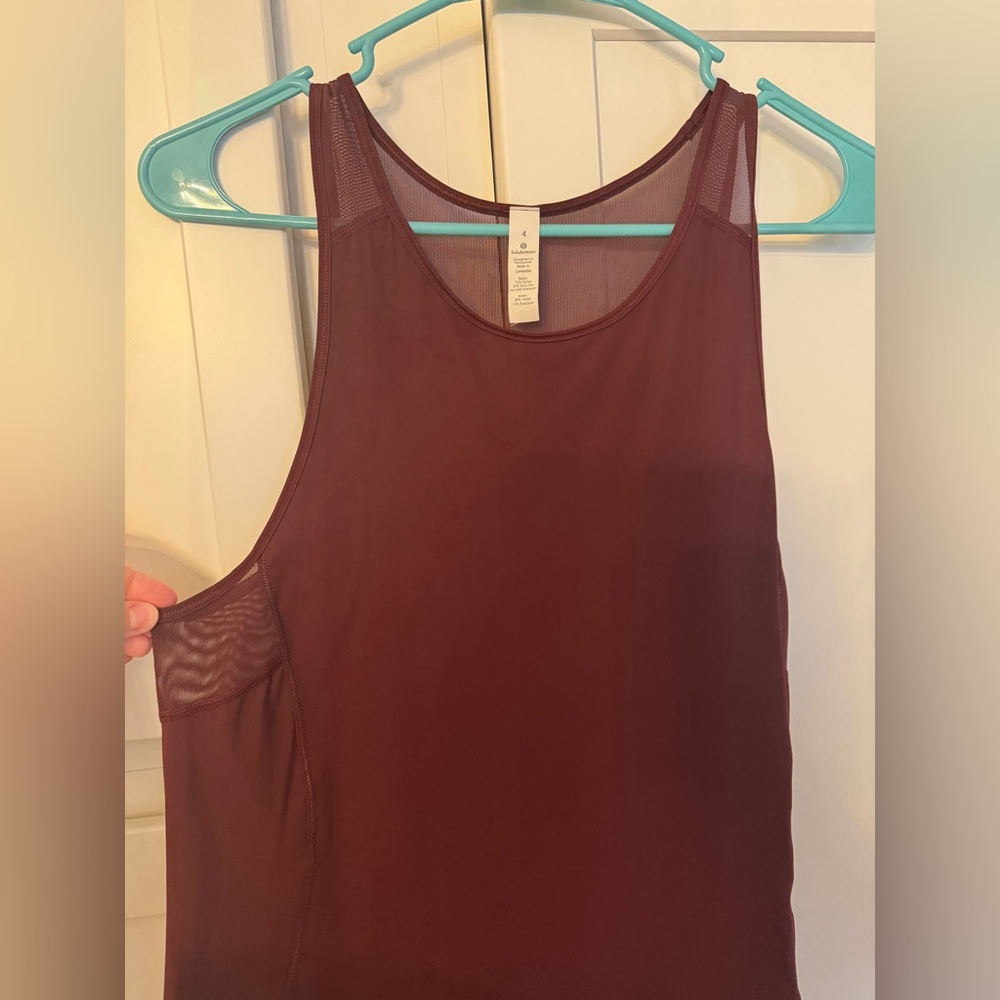 Lululemon Maroon Mesh Tank